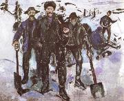 Edvard Munch Worker oil painting